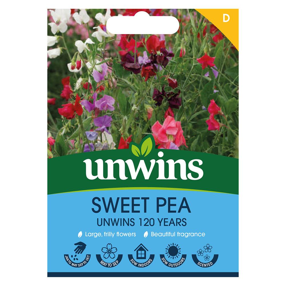 Unwins Sweet Pea Unwins 120 Years Seeds Mix - Choice Stores