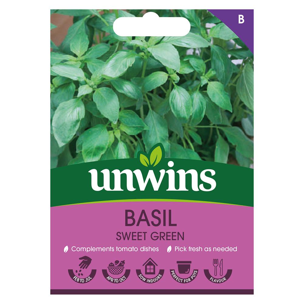 Unwins Basil Sweet Green Seeds - Choice Stores