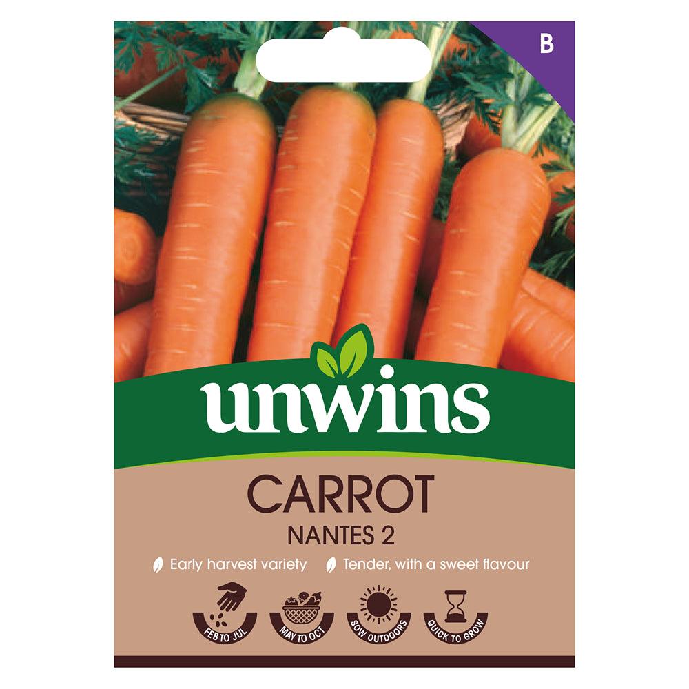 Unwins Carrot Nantes 2 Seeds - Choice Stores