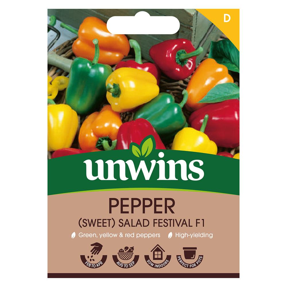 Unwins Sweet Pepper Salad Festival F1 Seeds - Choice Stores