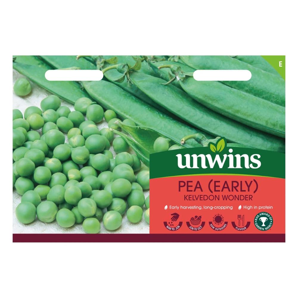 Unwins Early Pea Kelvedon Wonder Seeds - Choice Stores