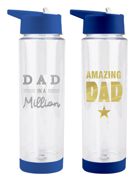 Gem Father&#39;s Day Foiled Water Bottle