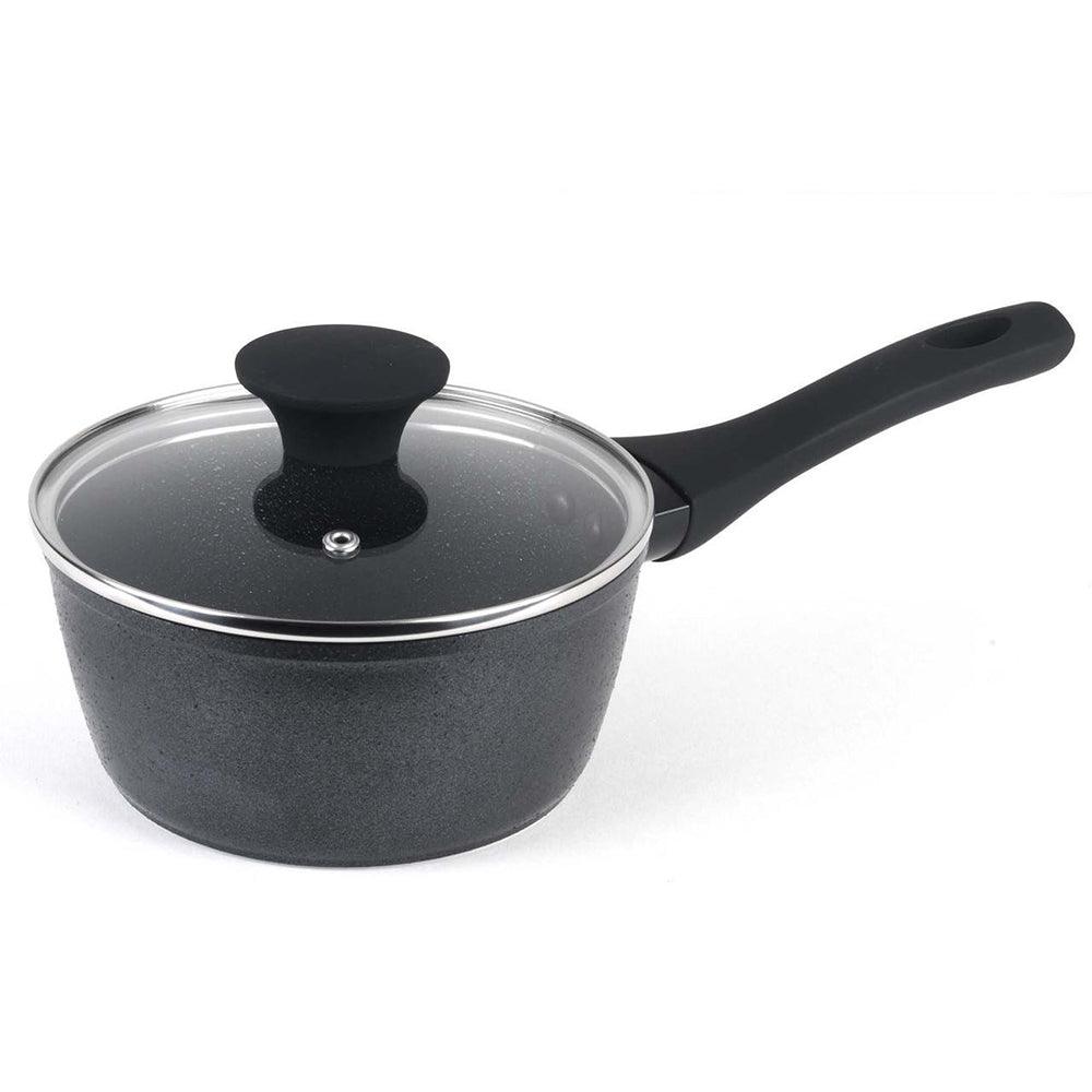 Salter Thermo Collar Non Stick Saucepan with Glass Lid | 16cm