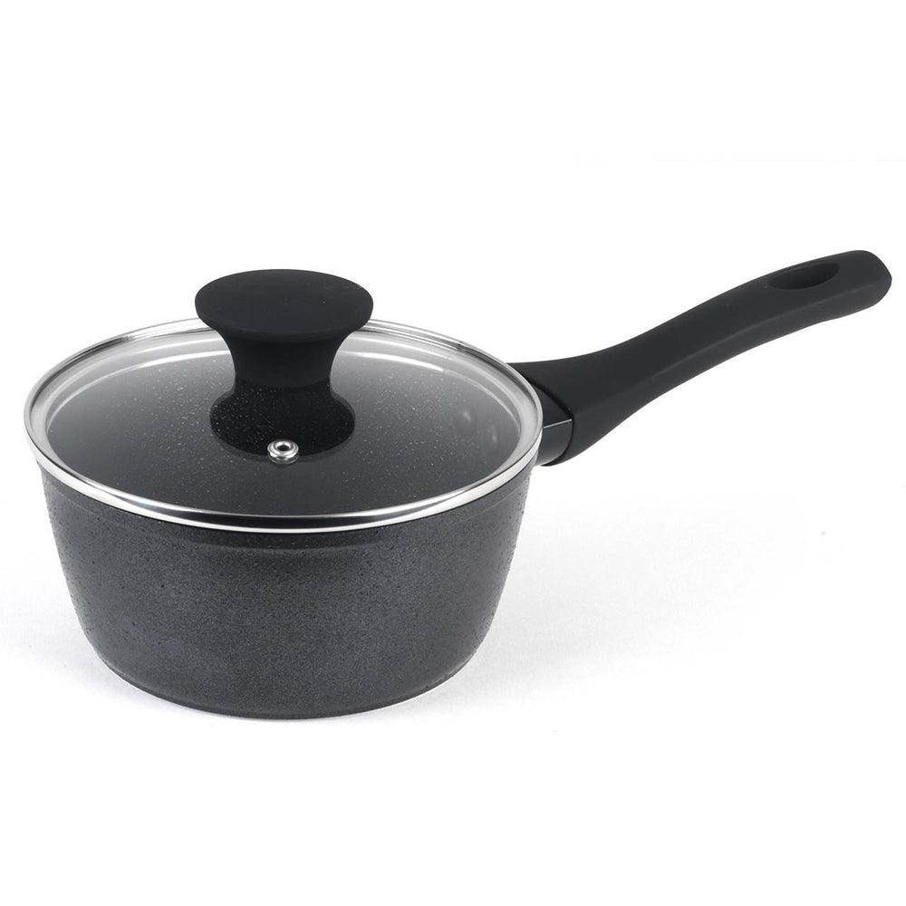 Salter Thermo Collar Non Stick Saucepan with Glass Lid | 18cm