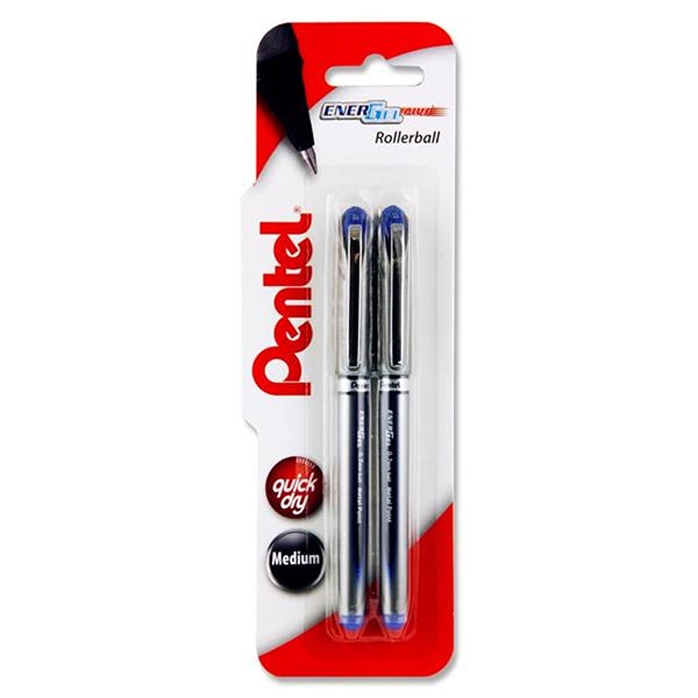 Pentel Energel Plus Roller Ball Gel Pens Blue | 0.7mm | Pack of 2