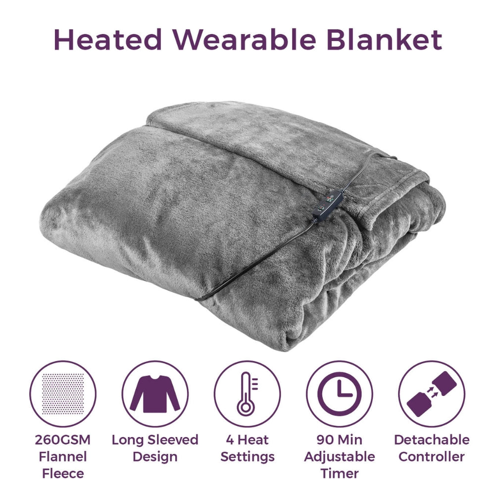 Carmen Heated Wearable Blanket | Grey