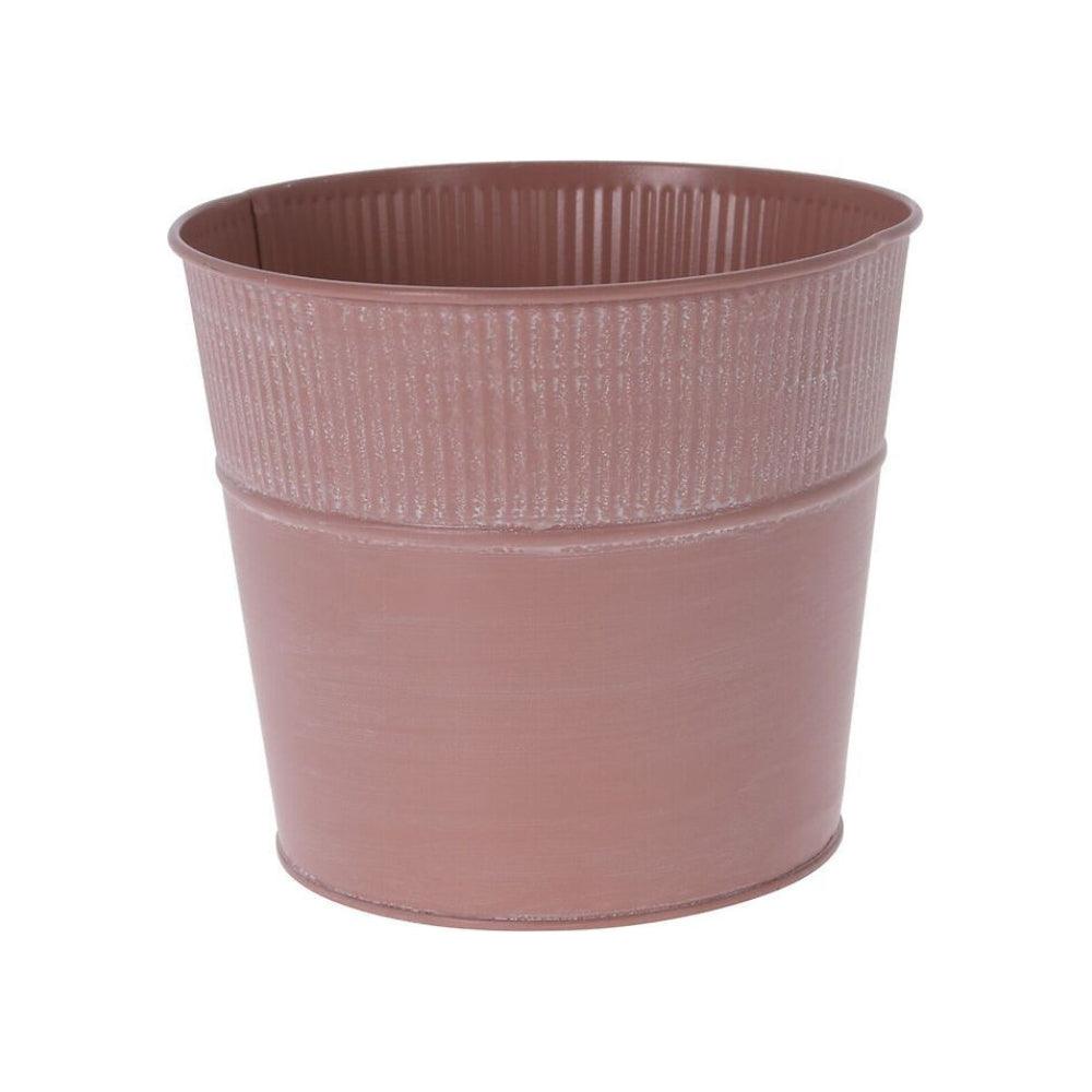 Ribbed Top Metal Planter | Assorted Colour | 16cm - Choice Stores