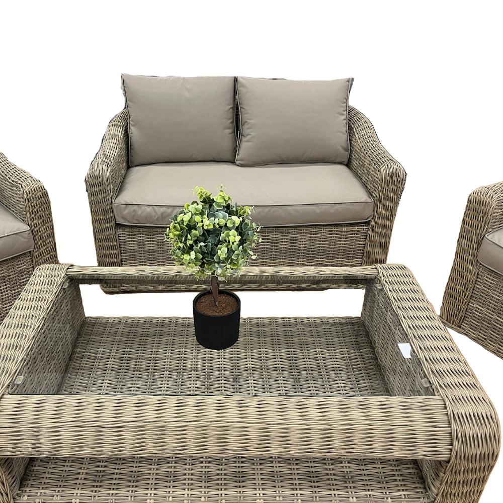 Lifestyle Living Treviso 4 Seater Taupe Sofa Set - Choice Stores