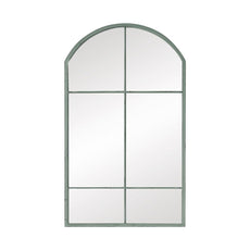 Lifestyle Living Sage Green Metal Arch Outdoor Mirror | 60 x 120cm - Choice Stores