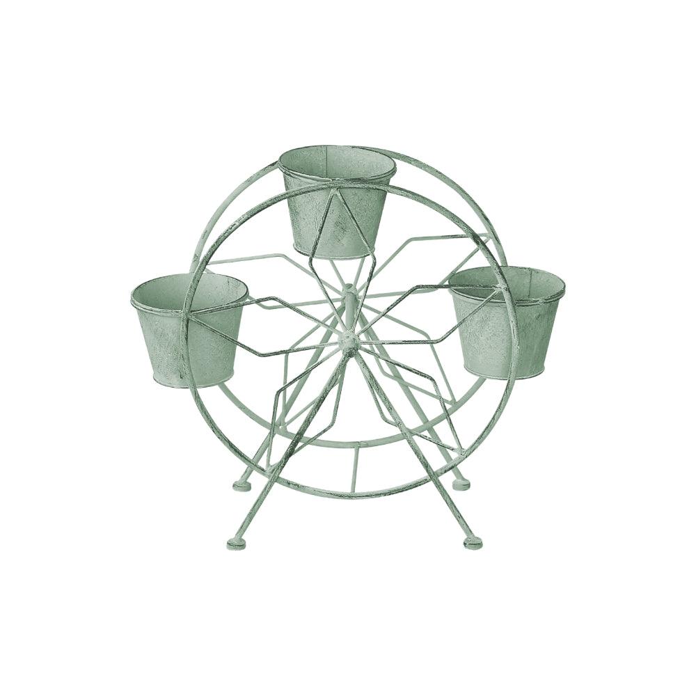 Lifestyle Living Capri Sage Green Ferris Wheel Planter | 48cm - Choice Stores