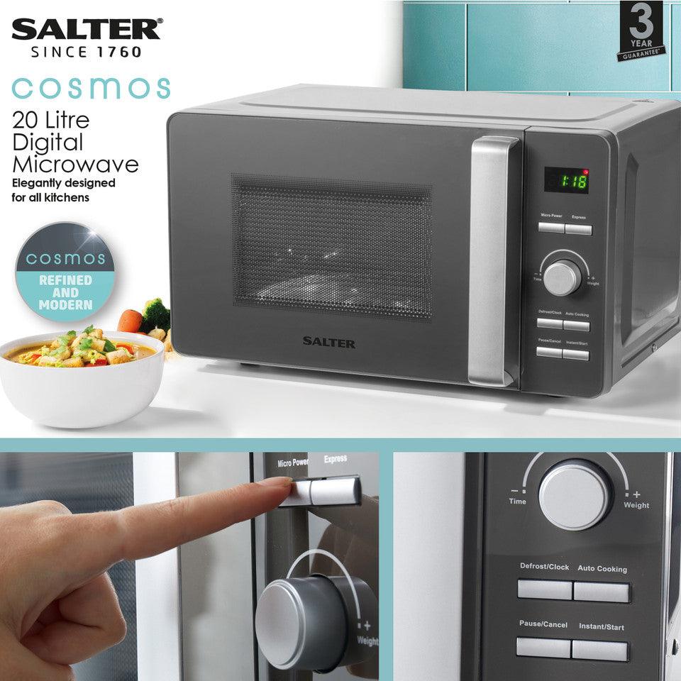Salter Cosmos Grey Digital Microwave | 800W