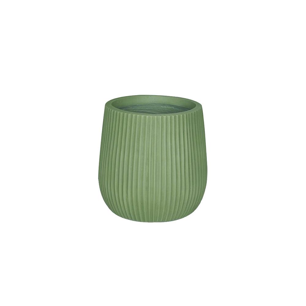 Garden Haven Green Ribbed Clay Pot | Assorted Sizes - Choice Stores