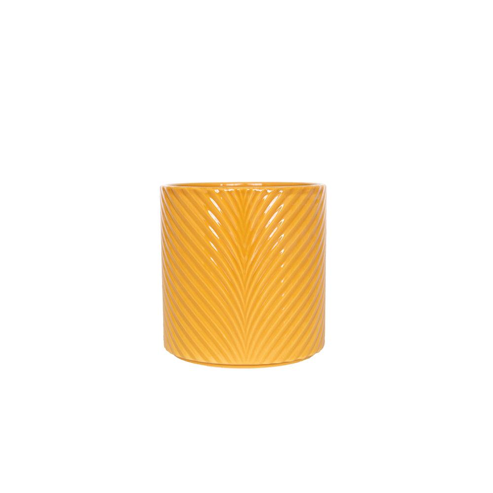 Garden Haven Ceramic Leaf Effect Pot | 13cm | Assorted Colours - Choice Stores