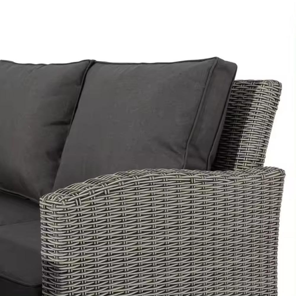 Lifestyle Living Glossa 7 Seater Grey Rattan Firepit Sofa Set - Choice Stores