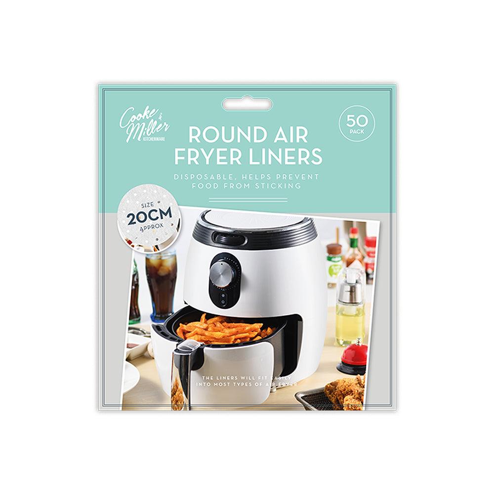 Cooke &amp; Miller Round Disposable Air Fryer Liners | 20cm | Pack of 50
