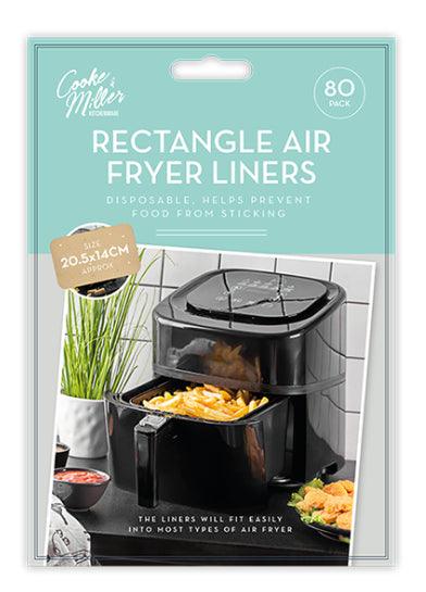 Cooke &amp; Miller Rectangle Disposable Air Fryer Liners | 20.5cm | Pack of 50