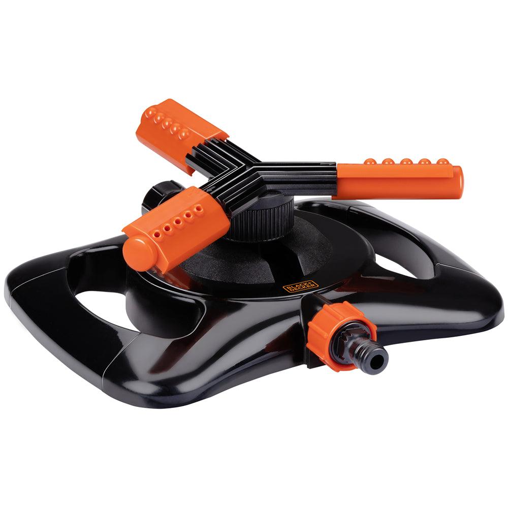 Black + Decker Oscillating Sprinkler | 360 Watering | 3 Arms