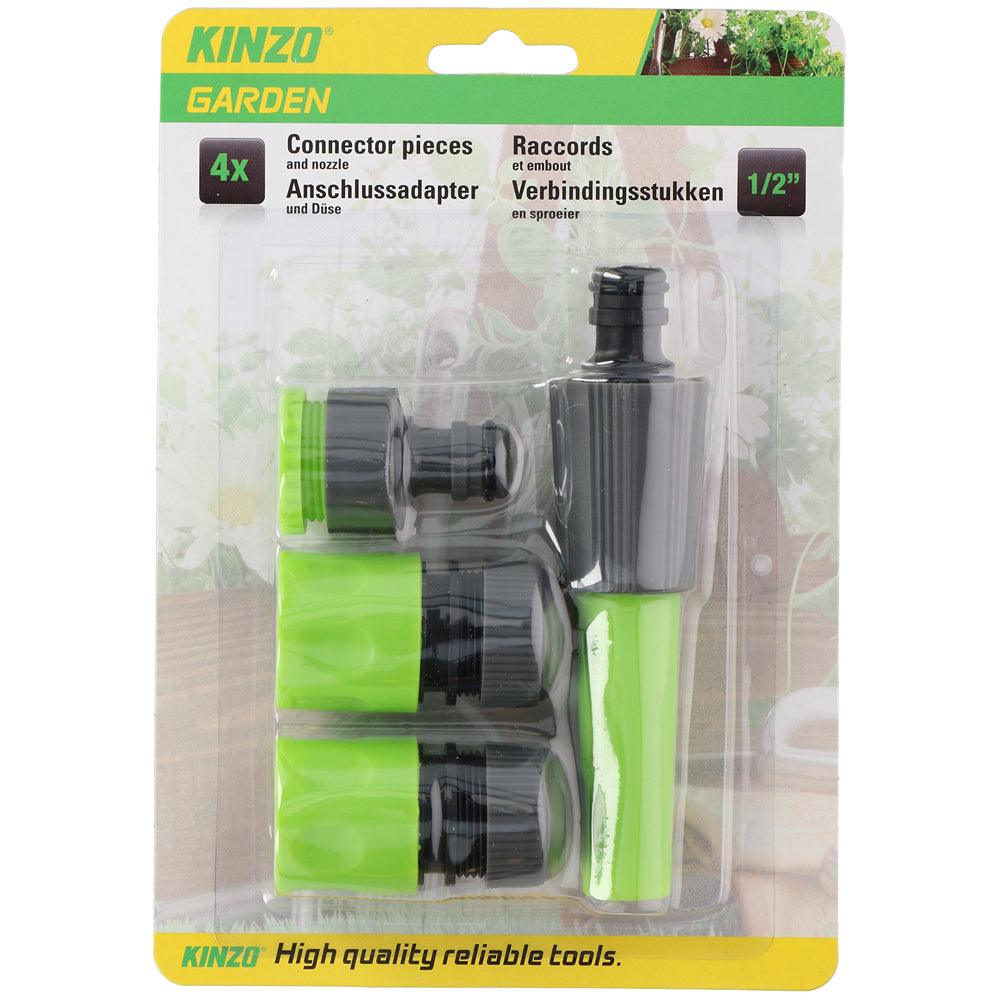 Kinzo Hose Connectors with Nozzle | 4 Piece Set - Choice Stores