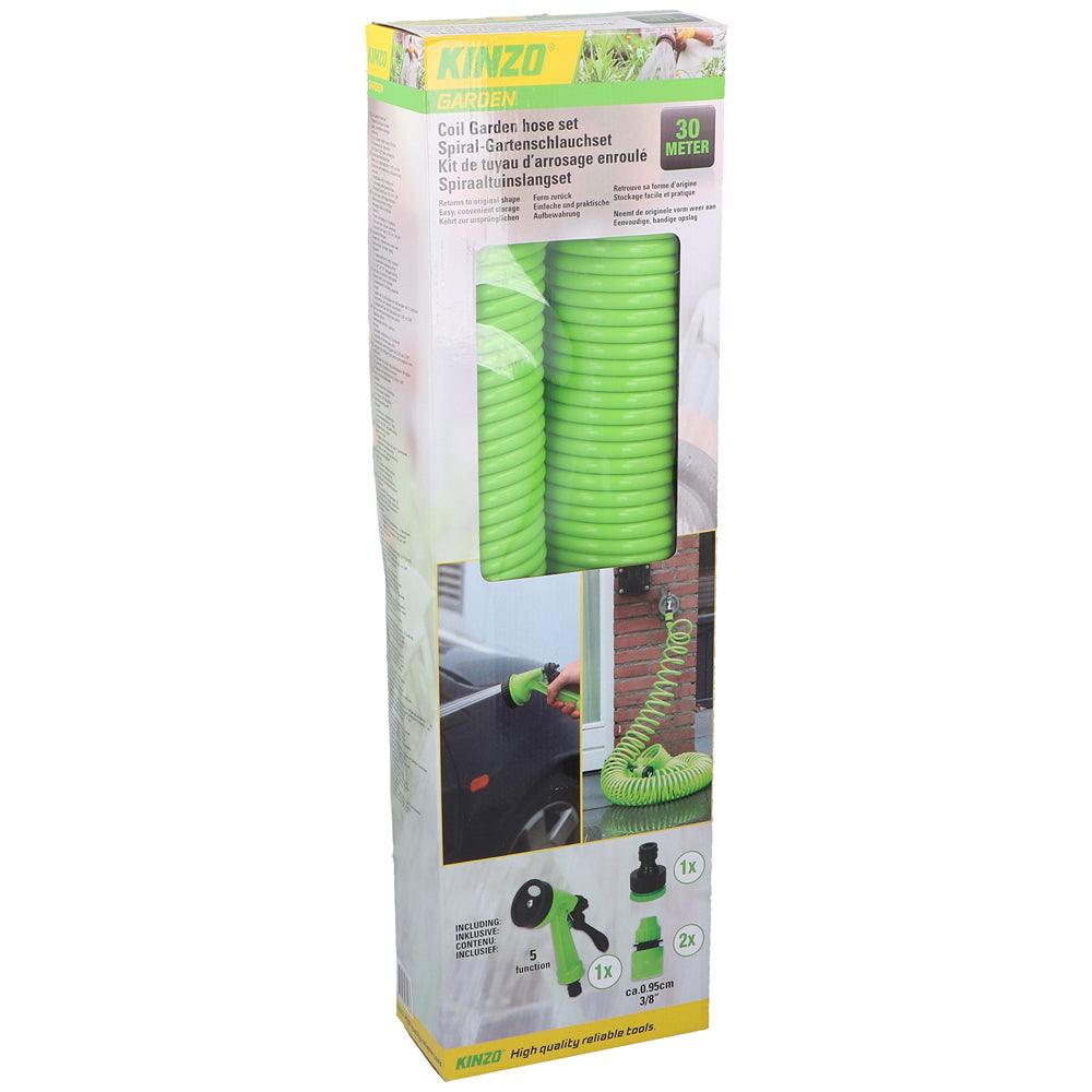 Kinzo Spiral Hose with Nozzle | 30m - Choice Stores