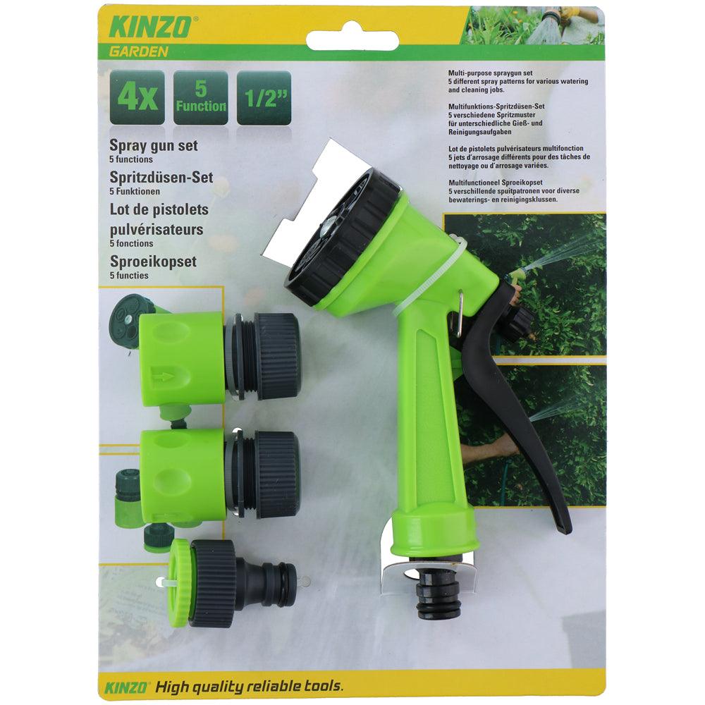 Kinzo Spray Nozzle Set with Couplings | 5 Functions