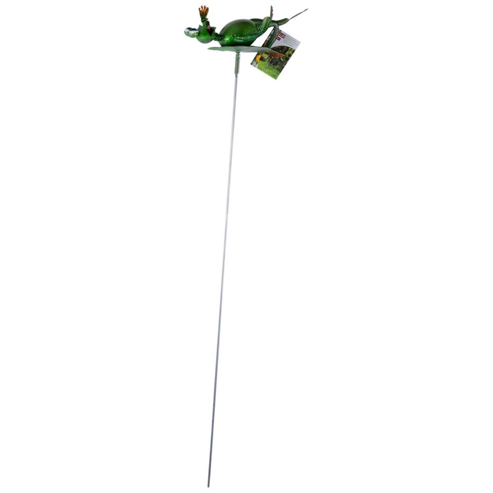 Kinzo Garden Stake with Yoga Frog | Assorted Designs | 80cm