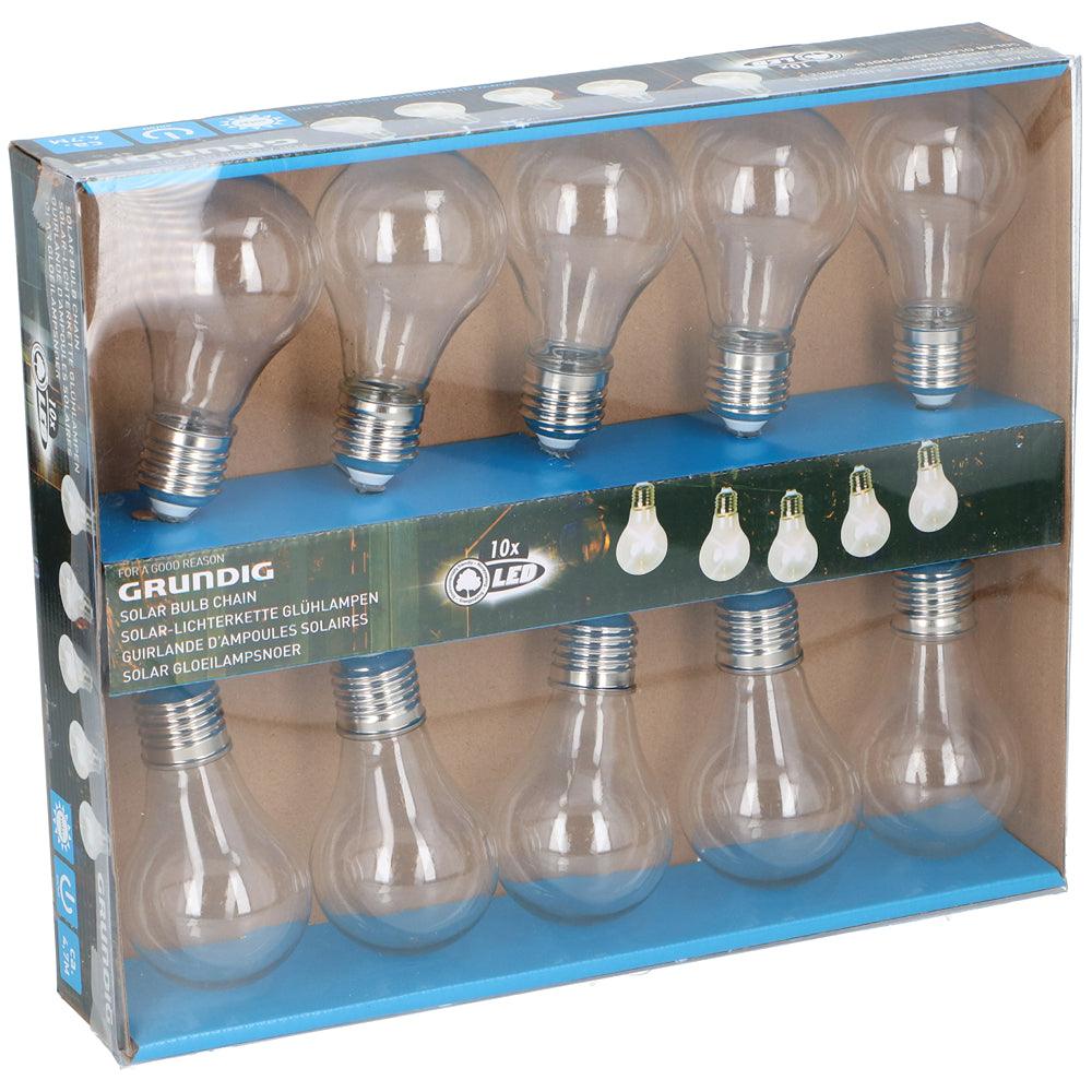 Grundig Solar LED String Bulb Lights | 10 Lights