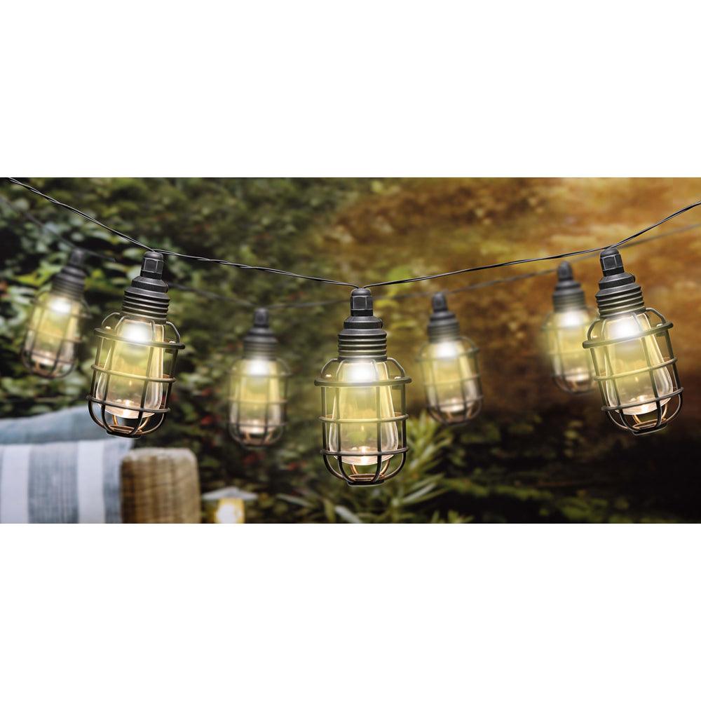 Grundig Warm White Solar 10 LED String Light Lanterns | 3.8m