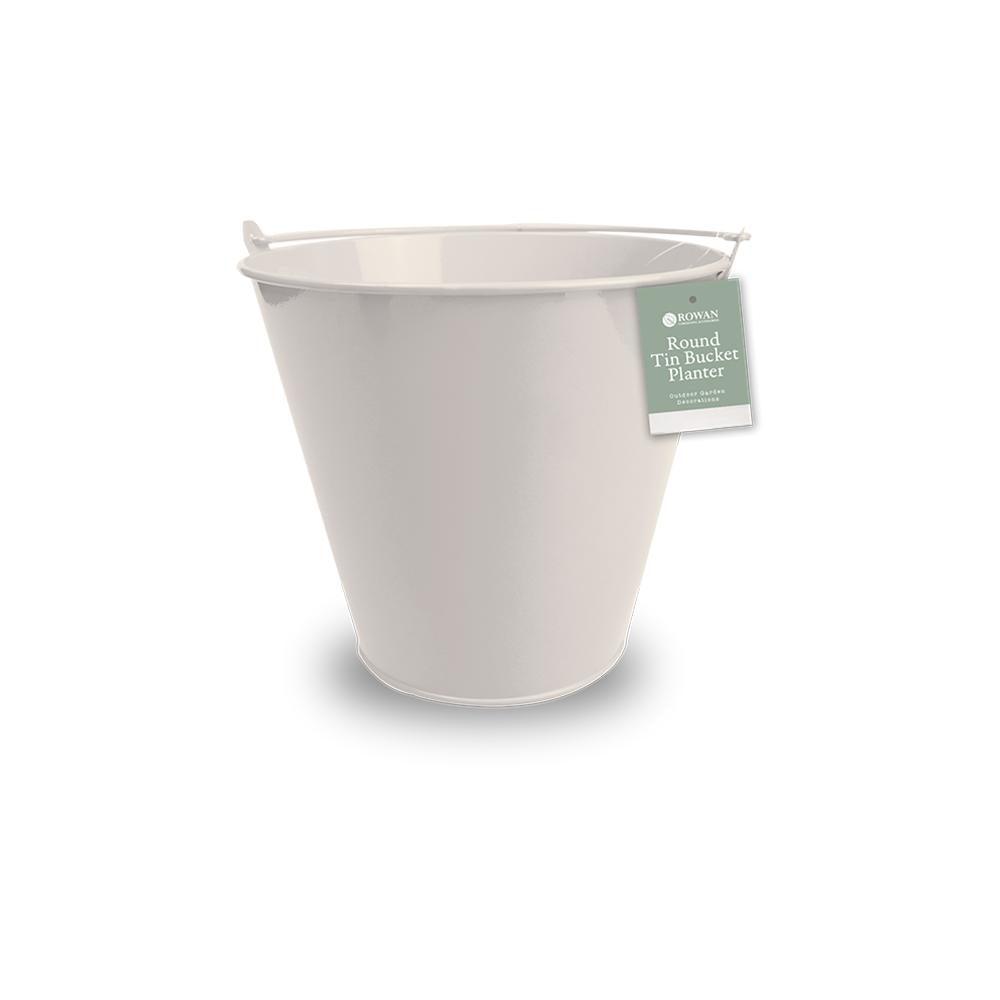 Rowan Round Tin Bucket Planter with Handle | Assorted Colour | 16.8cm - Choice Stores