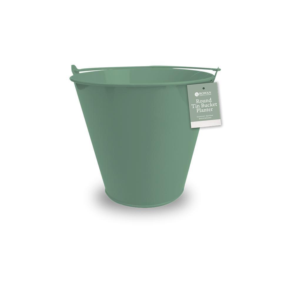 Rowan Round Tin Bucket Planter with Handle | Assorted Colour | 16.8cm - Choice Stores