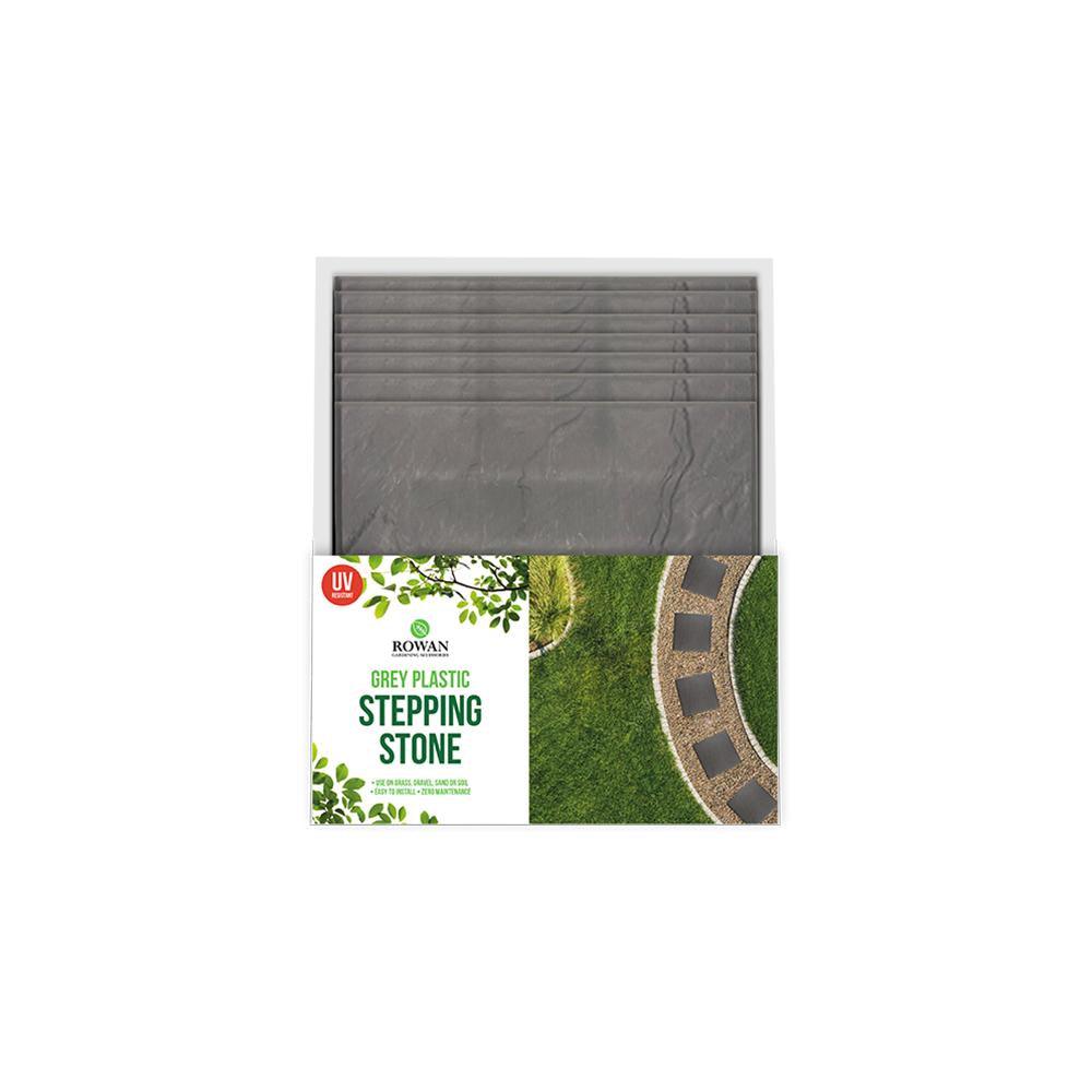 Rowan Grey Plastic Stepping Stone | Pack of 8