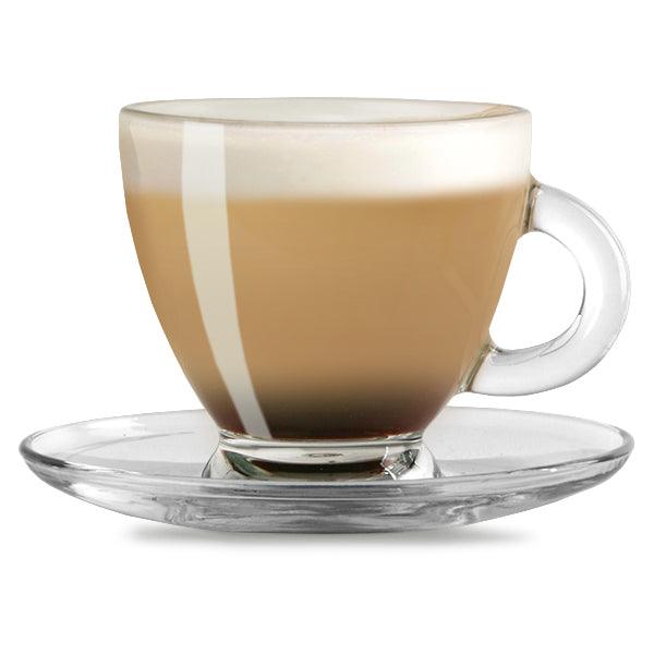 Ravenhead Entertain Espresso Glass Cup &amp; Saucer | Set of 4 - Choice Stores
