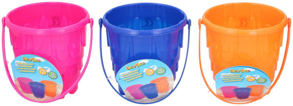 Eddy Toys Castle Sandbucket 15cm | 3 Assorted Colours