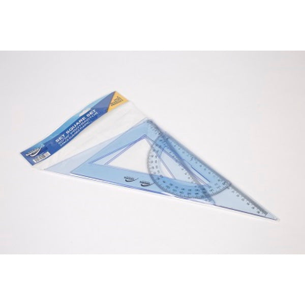 Supreme Precision Protractor & Set Square Set | Transparent Durable Plastic