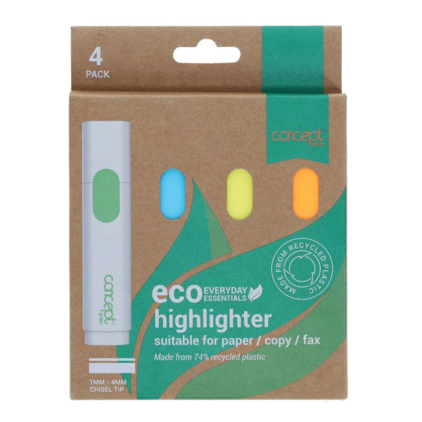 Sustainable Highlighting with Concept Eco Highlighter | Pack of 4