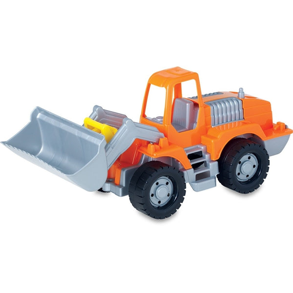 ded orange toy bulldozer