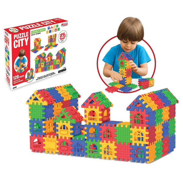 Dede Puzzle City 128-Piece Set | Educational City-Building Puzzle for Kids