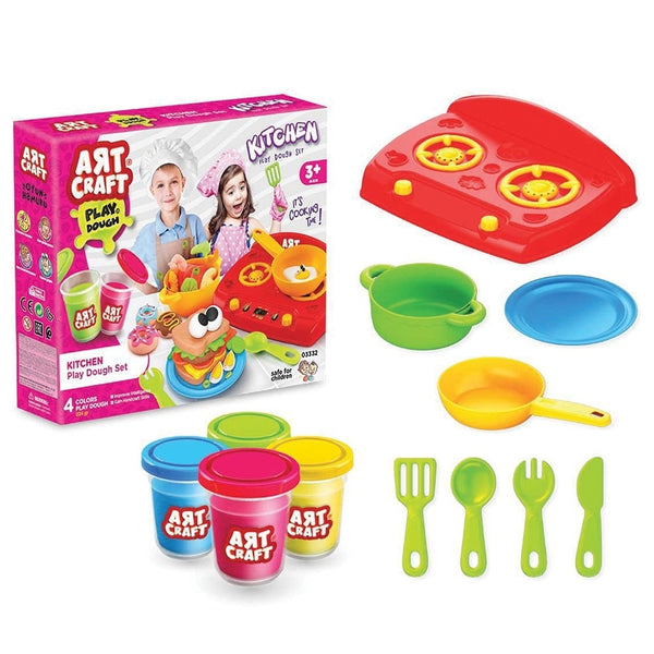 art craft kitchen dough play set 12pcs