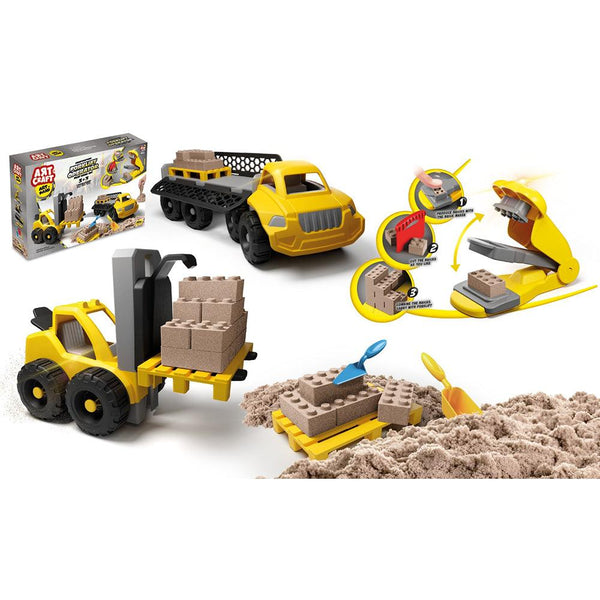 Art Craft Forklift Play Sand Set | Lift, Build, and Play