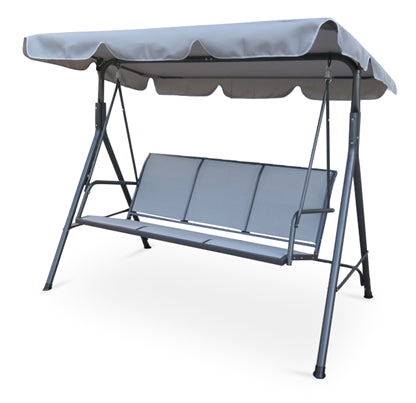 Apollo 3 Seater Swing Chair | 110 x 170 x 153cm | Light Grey
