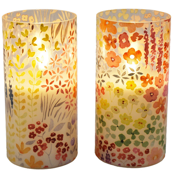 SIL Artistic LED Candle | 15cm Flower Decal