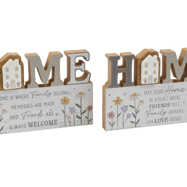 SIL 3D Home Word Decor | 20x12cm Wood Finish