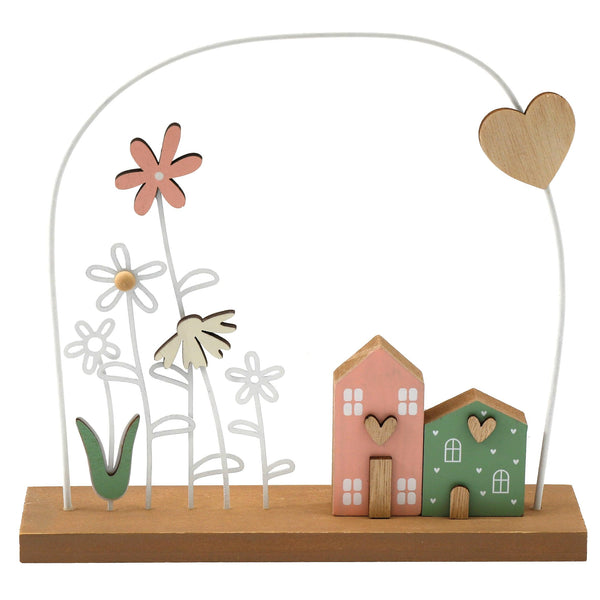 SIL Rustic 3D Flower House Deco | 22x22cm