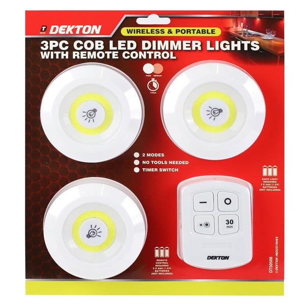 dekton led light with remote 3 piece set