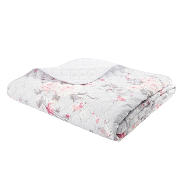 Catherine Lansfield Canterbury Grey Quilted Bedspread | 240x260
