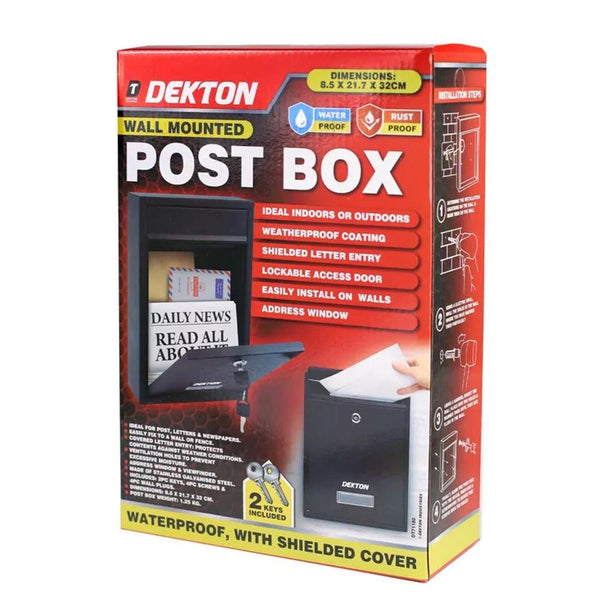 Dekton Wall Mounted Post Box | Weatherproof and Rustproof