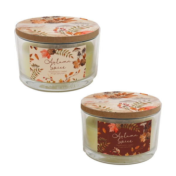 SIL Autumn Spice Fragranced Candle | Wooden Lid 13x8cm