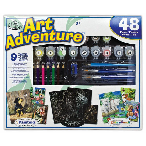 Royal & Langnickel Art Adventure 9 Projects Set | 48-Piece Art Kit for Kids