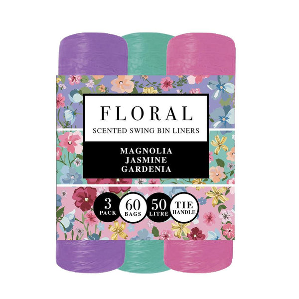 Floral Bin Liner 50L | Pack of 3