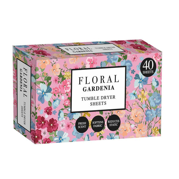 Floral Tumble Dryer Sheets Gardenia | Pack of 40
