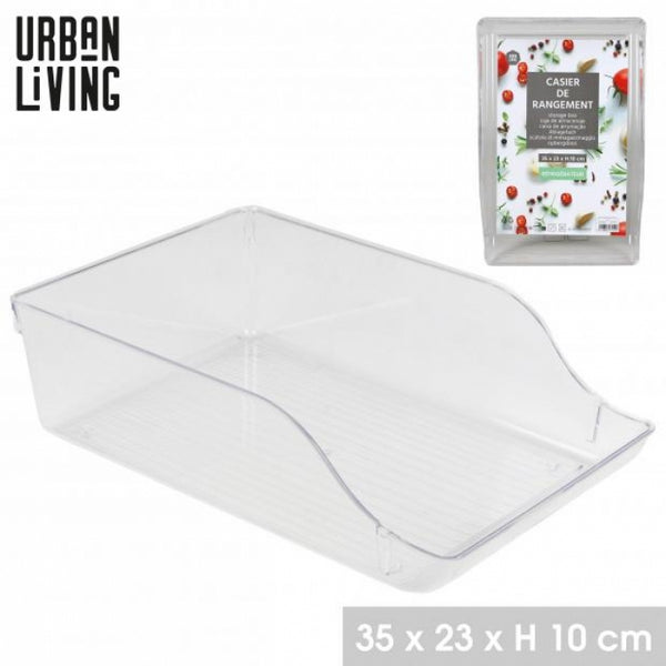Urban Living Clear Plastic Fridge Organizer | 35 x 23 x 10cm